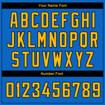 Custom Blue Gold-Black Side Stripes Authentic City Edition Basketball Jersey