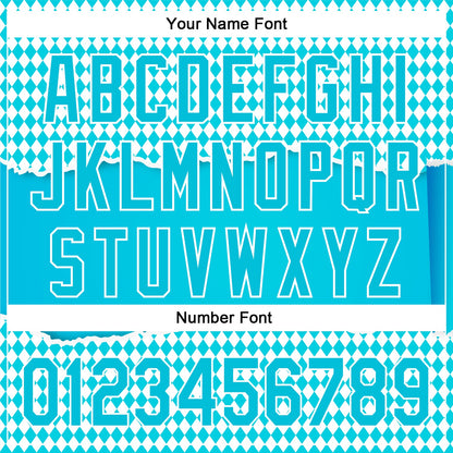 Custom Lakes Blue White 3D Pattern Design Oktoberfest Authentic Baseball Jersey