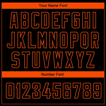 Custom Black Orange Side Panel Abstract Lines Authentic City Edition Basketball Jersey