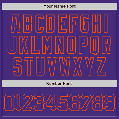 Custom Purple Orange 3D Pattern Design Abstract Splatter Grunge Art Authentic Baseball Jersey