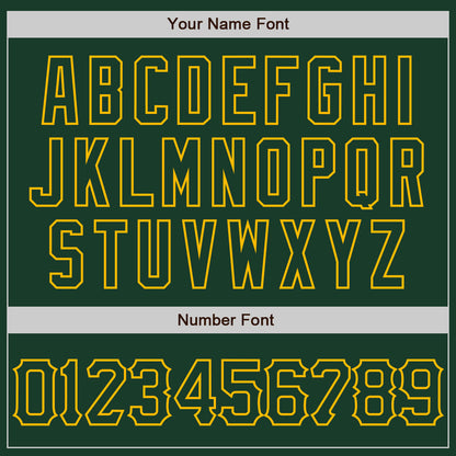 Custom Green Gold 3D Pattern Design Abstract Splatter Grunge Art Authentic Baseball Jersey