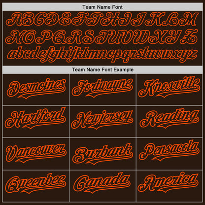 Custom Brown Orange 3D Pattern Design Abstract Splatter Grunge Art Authentic Baseball Jersey
