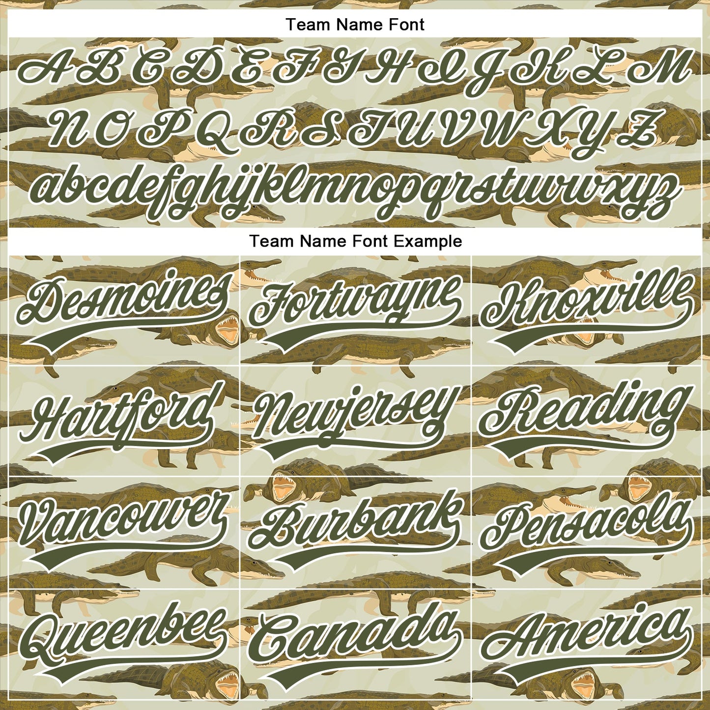 Custom Olive White 3D Pattern Design Crocodile And Plant Authentic Baseball Jersey
