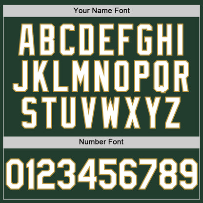 Custom Green White-Old Gold Line Authentic Baseball Jersey