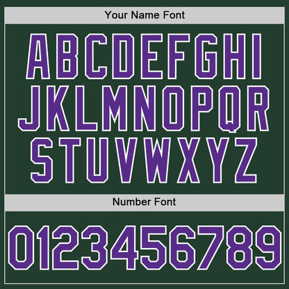 Custom Green Purple-White Line Authentic Baseball Jersey