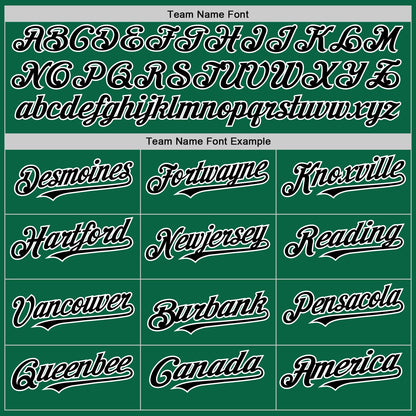 Custom Kelly Green Black-White Line Authentic Baseball Jersey