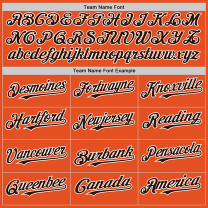 Custom Orange Brown-White Line Authentic Baseball Jersey
