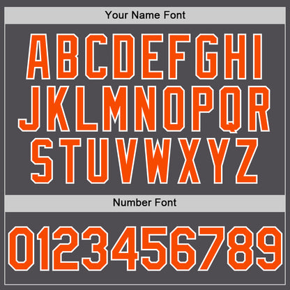 Custom Steel Gray Orange-White Line Authentic Baseball Jersey