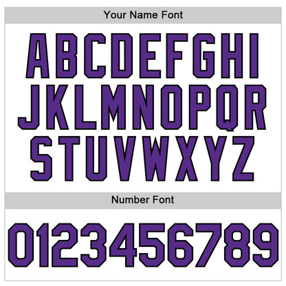 Custom White Purple-Black 3D Pattern Design Gradient Style Twinkle Star Authentic Baseball Jersey