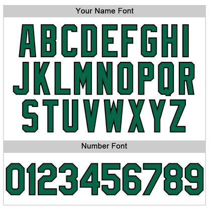 Custom White Kelly Green-Black 3D Pattern Design Gradient Style Twinkle Star Authentic Baseball Jersey