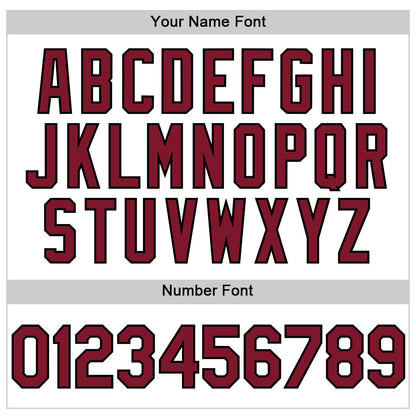 Custom White Crimson-Black 3D Pattern Design Gradient Style Twinkle Star Authentic Baseball Jersey