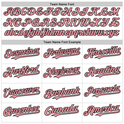 Custom White Medium Pink-Black 3D Pattern Design Gradient Style Twinkle Star Authentic Baseball Jersey
