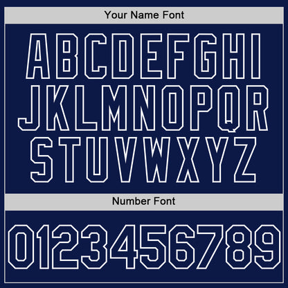 Custom White Navy 3D Pattern Design Gradient Style Twinkle Star Authentic Baseball Jersey