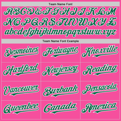 Custom Pink Kelly Green-White 3D Pattern Design Gradient Style Twinkle Star Authentic Baseball Jersey