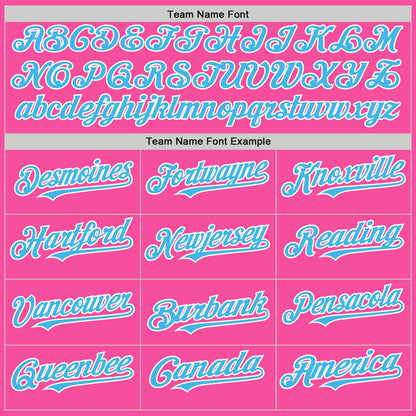 Custom Pink Sky Blue-White 3D Pattern Design Gradient Style Twinkle Star Authentic Baseball Jersey