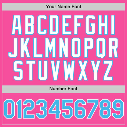 Custom Pink Sky Blue-White 3D Pattern Design Gradient Style Twinkle Star Authentic Baseball Jersey