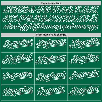 Custom White Kelly Green 3D Pattern Design Gradient Style Twinkle Star Authentic Baseball Jersey