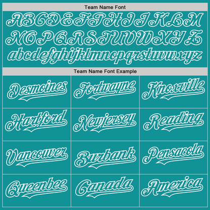 Custom White Teal 3D Pattern Design Gradient Style Twinkle Star Authentic Baseball Jersey