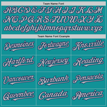 Custom Teal Gray-Navy 3D Pattern Design Gradient Style Twinkle Star Authentic Baseball Jersey