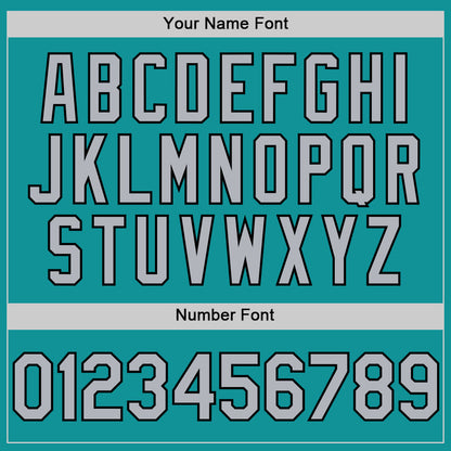 Custom Teal Gray-Black 3D Pattern Design Gradient Style Twinkle Star Authentic Baseball Jersey