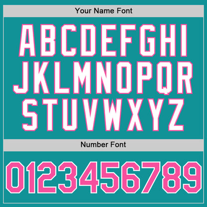 Custom Teal Pink-White 3D Pattern Design Gradient Style Twinkle Star Authentic Baseball Jersey