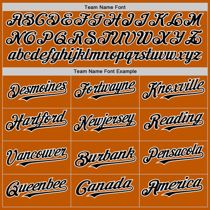 Custom Texas Orange Black-White 3D Pattern Design Gradient Style Twinkle Star Authentic Baseball Jersey