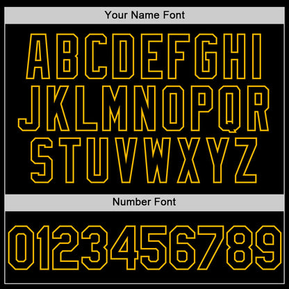 Custom Black Gold-Steel Gray 3D Pattern Design Abstract Splatter Texture Authentic Baseball Jersey