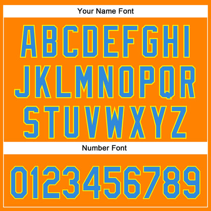 Custom Bay Orange Electric Blue-Light Yellow 3D Pattern Design Champion Trophy Authentic Baseball Jersey