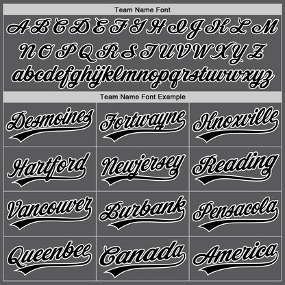 Custom Steel Gray Black-White 3D Pattern Design Black History Month Authentic Baseball Jersey