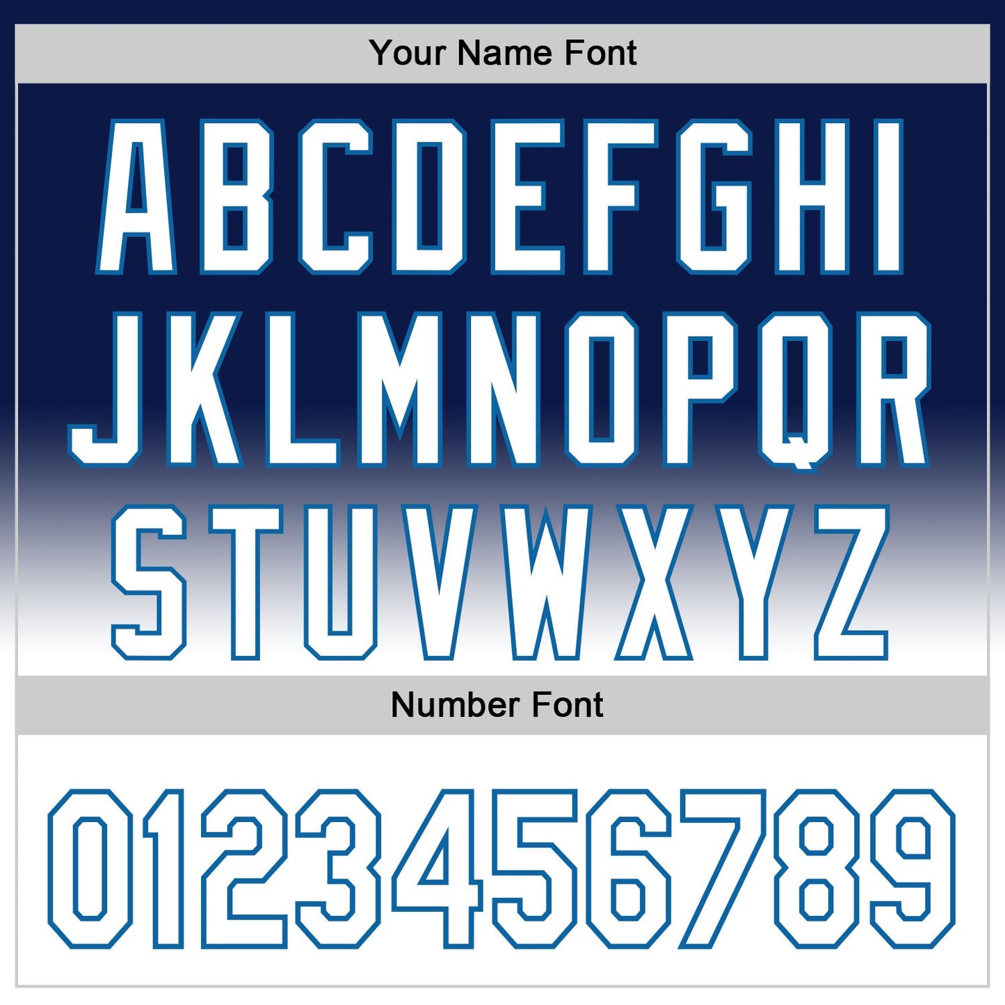 Custom Navy White-Blue 3D Pattern Design Father's Day Fade Authentic Baseball Jersey