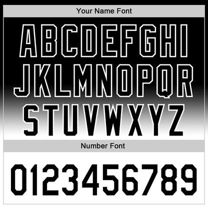 Custom Black White 3D Pattern Design Father's Day Fade Authentic Baseball Jersey
