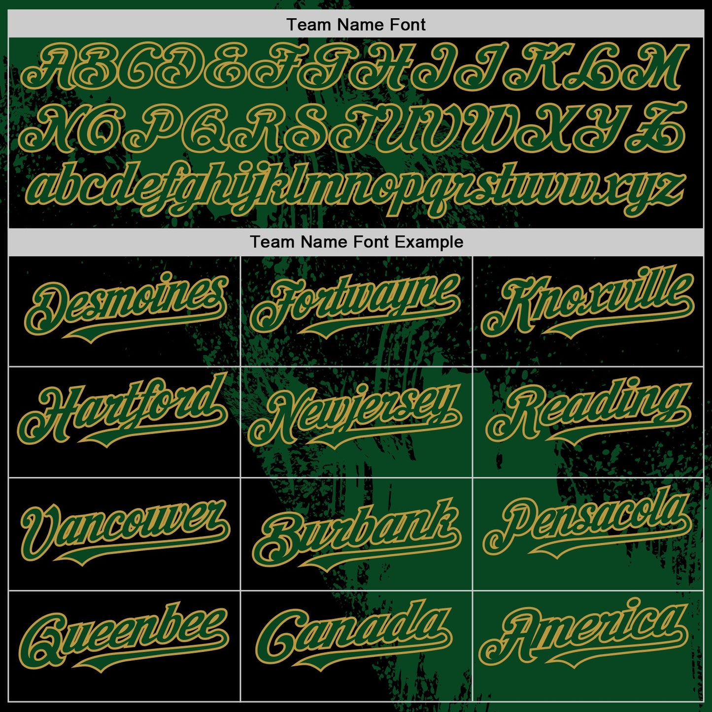 Custom Green Black-Old Gold 3D Pattern Design Abstract Brush Stroke Authentic Baseball Jersey