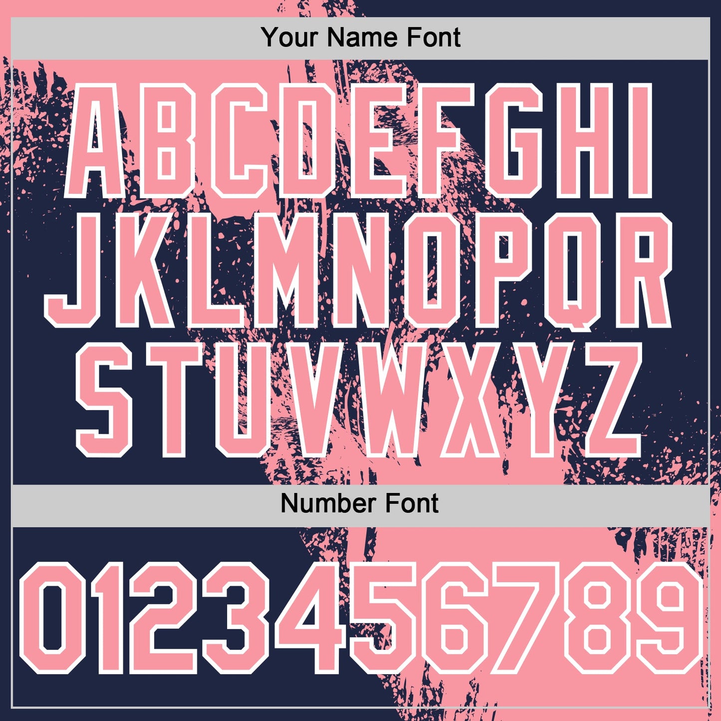 Custom Medium Pink Navy-White 3D Pattern Design Abstract Brush Stroke Authentic Baseball Jersey