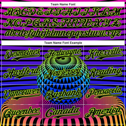 Custom Black Neon Green 3D Pattern Design Rave Psychedelic Geometry Authentic Baseball Jersey