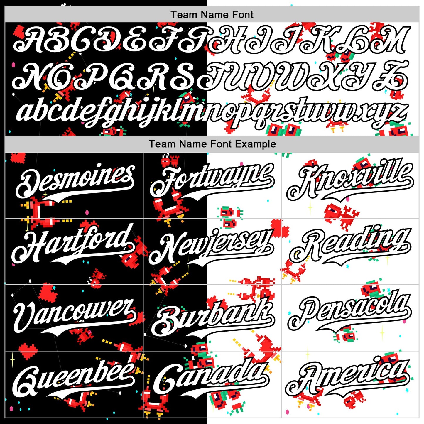 Custom Black White 3D Pattern Design Retro Pixel Arcade Game Authentic Baseball Jersey