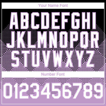 Custom Black Light Purple 3D Gradient Square Shape Authentic Baseball Jersey