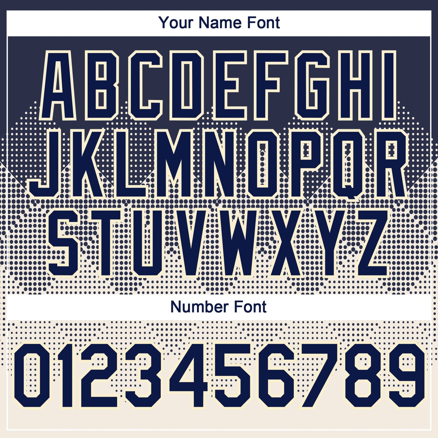 Custom Navy Cream 3D Gradient Square Shape Authentic Baseball Jersey
