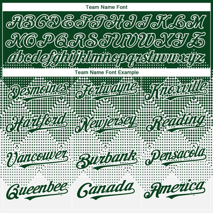 Custom Green White 3D Gradient Square Shape Authentic Baseball Jersey