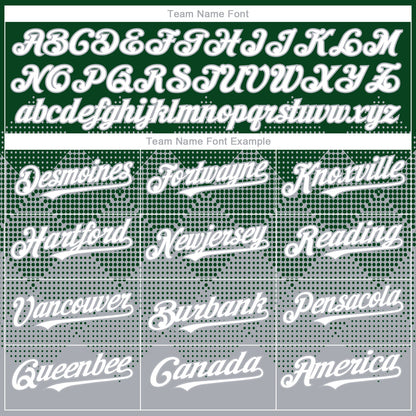 Custom Green White-Gray 3D Gradient Square Shape Authentic Baseball Jersey