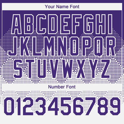 Custom Purple White 3D Gradient Square Shape Authentic Baseball Jersey