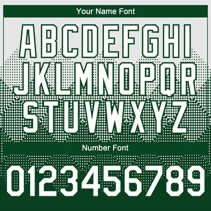 Custom White Green 3D Gradient Square Shape Authentic Baseball Jersey