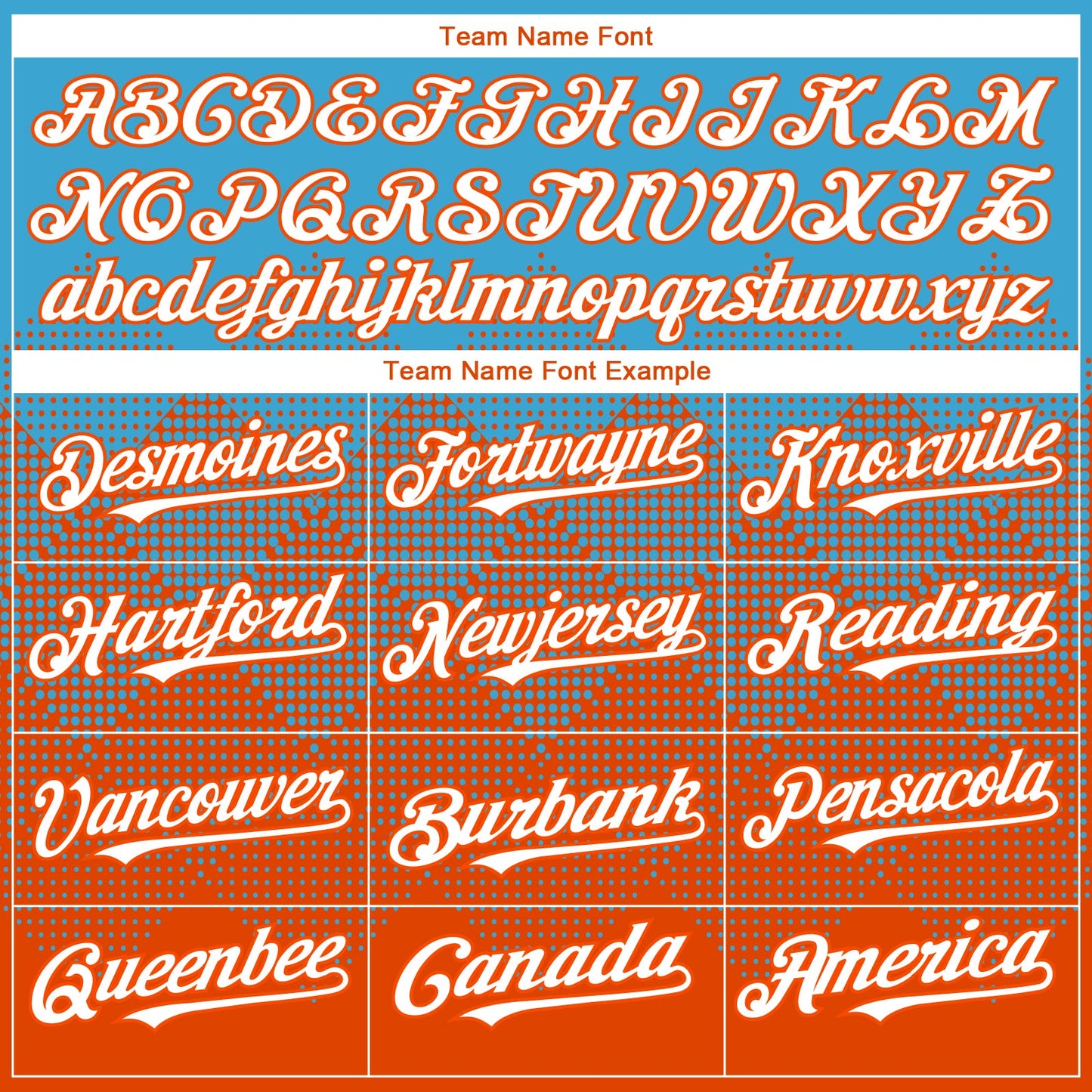 Custom Sky Blue White-Orange 3D Gradient Square Shape Authentic Baseball Jersey