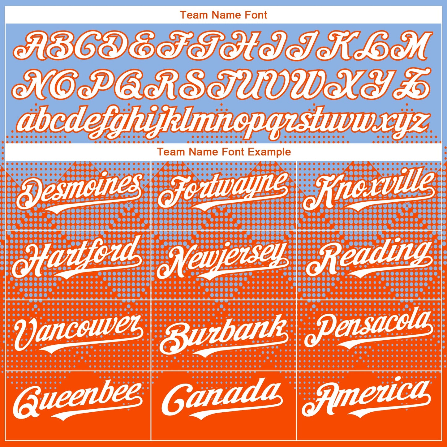Custom Light Blue White-Orange 3D Gradient Square Shape Authentic Baseball Jersey