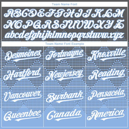 Custom Steel Gray White-Light Blue 3D Gradient Square Shape Authentic Baseball Jersey