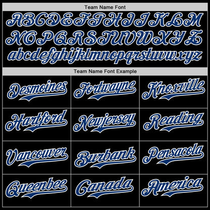 Custom Black US Navy Blue-White 3D Patriotic American Flag And Muscle Car Authentic Baseball Jersey