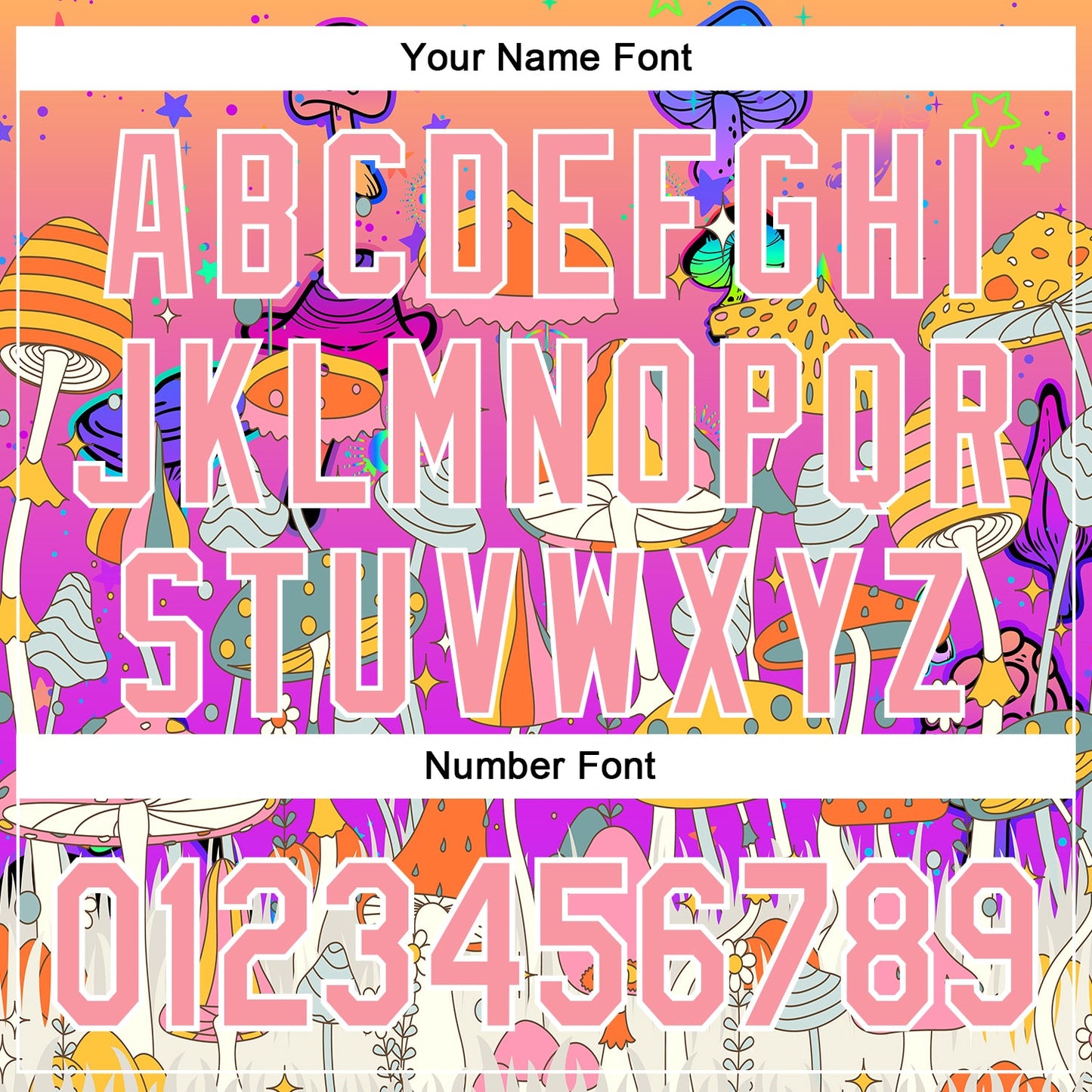 Custom Pink Medium Pink Purple-White 3D Pattern Design Trippy Magic Mushrooms Hippie Authentic Baseball Jersey