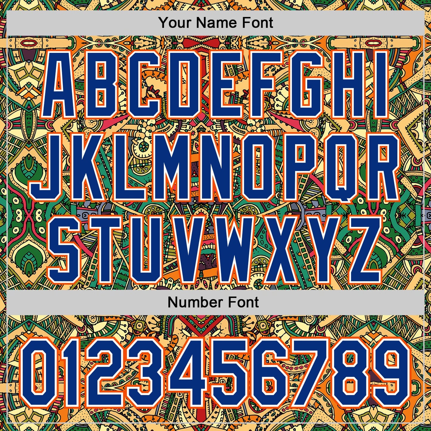 Custom Green Royal White-Orange 3D Pattern Design Burner Costumes Exotic Authentic Baseball Jersey