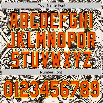Custom White Orange Black-Yellow 3D Pattern Design Rave Party Vintage Cash Money Authentic Baseball Jersey
