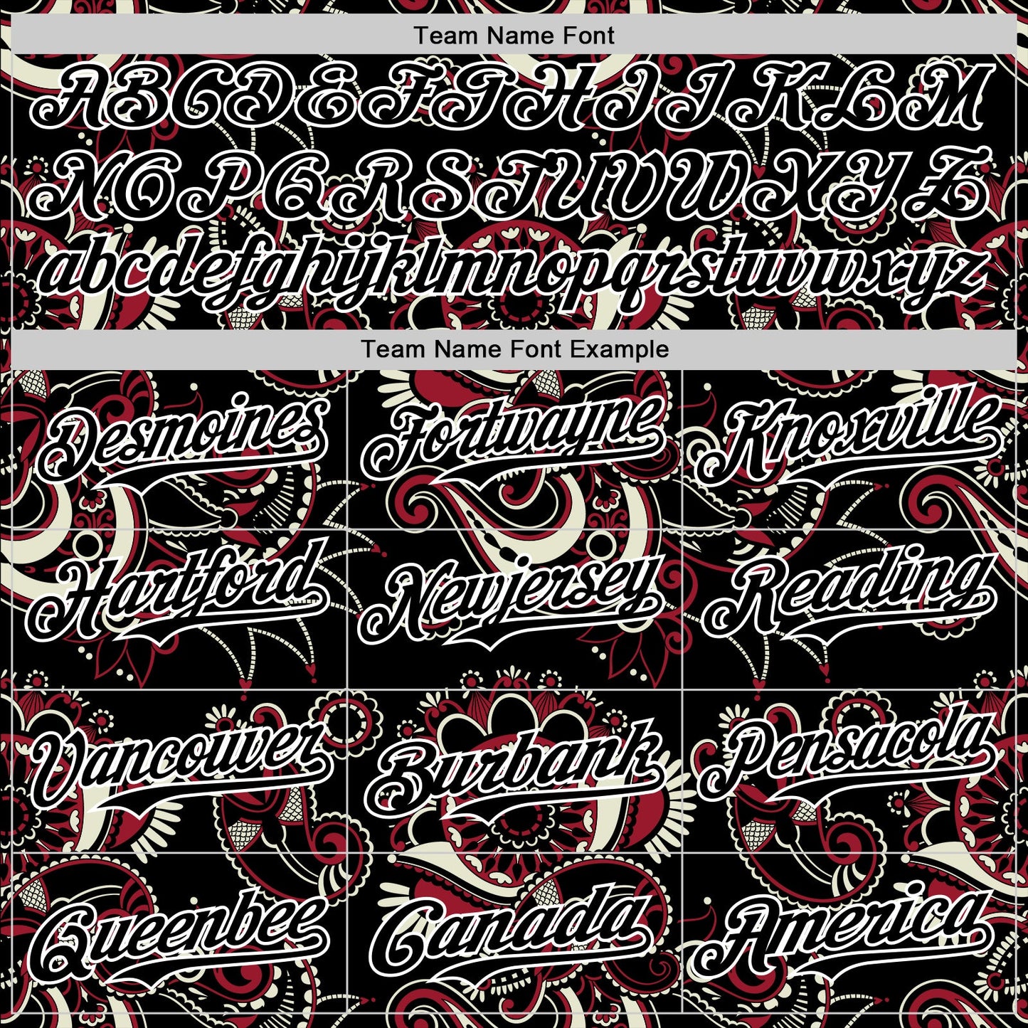 Custom Black White 3D Pattern Design Burner Costumes Paisley Bandana Authentic Baseball Jersey