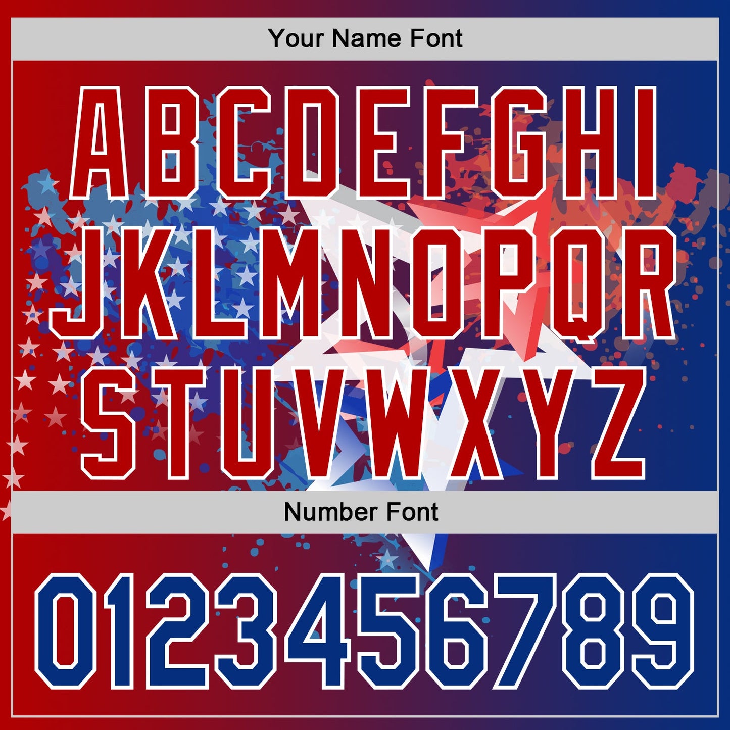 Custom Red Royal-White 3D Gradient American Flag America-Inspired Authentic Baseball Jersey
